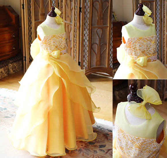 ピアノのコンサートドレス イエローオレンジ 東京都