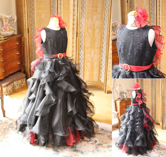 ピアノの発表会 コンクールドレス ブラックとレッド 東京都