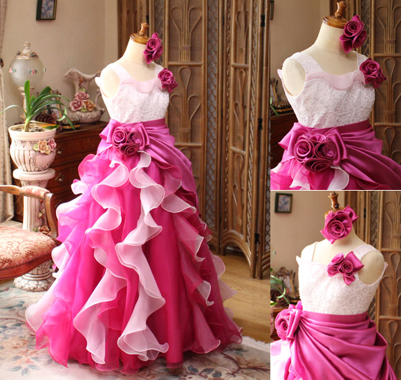 ピアノのコンクールドレス 日本バッハコンクール全国大会 チェリーピンク 岡山県