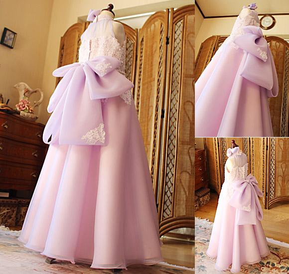 リボンデザイン スカートシルエット