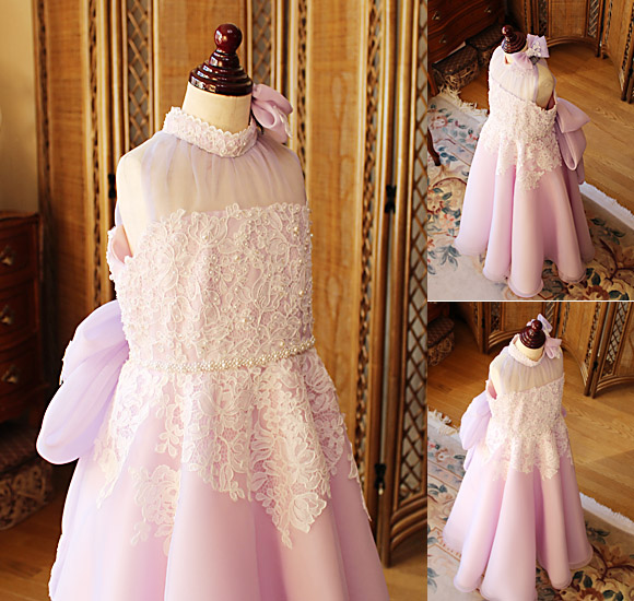 ホルターネック 高級リバレース ビーディングの細工