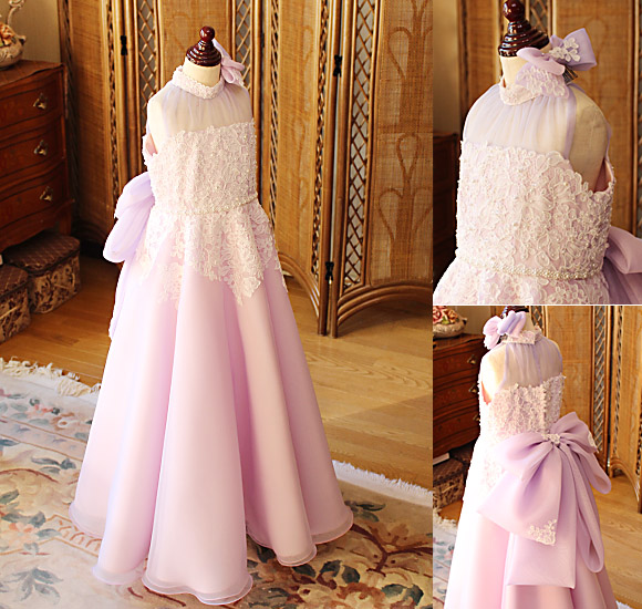 ピアノのコンクールドレス ラベンダー＆ライトピンク オーダーメイドドレス 東京都