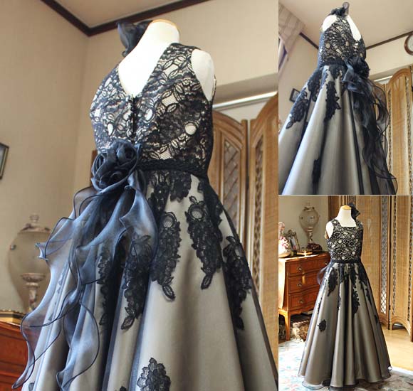 バラのコサージュデザイン オーガンジーデザイン