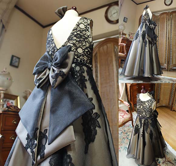 リボンデザイン スカートシルエット