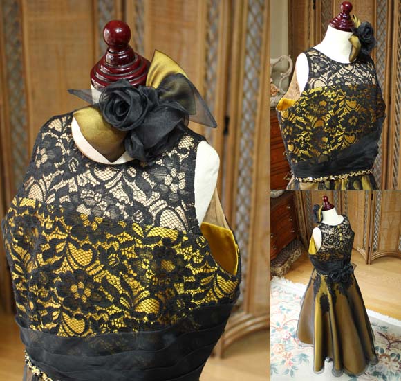 ドレスのトップスデザイン ヘッドドレス コサージュ