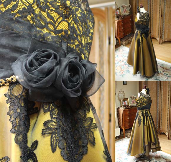 ウエストコサージュ 薔薇のモチーフデザイン