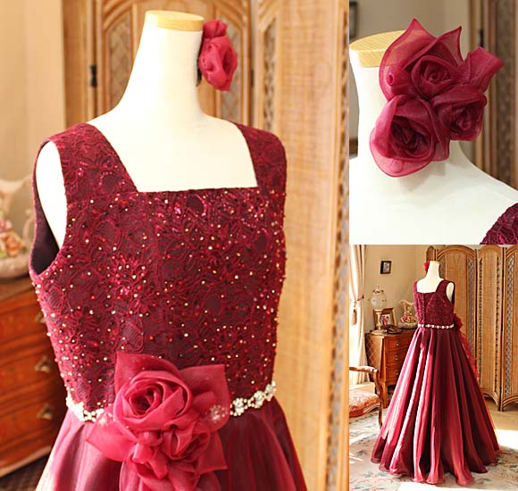 ヘッドドレス トップスのビーディング