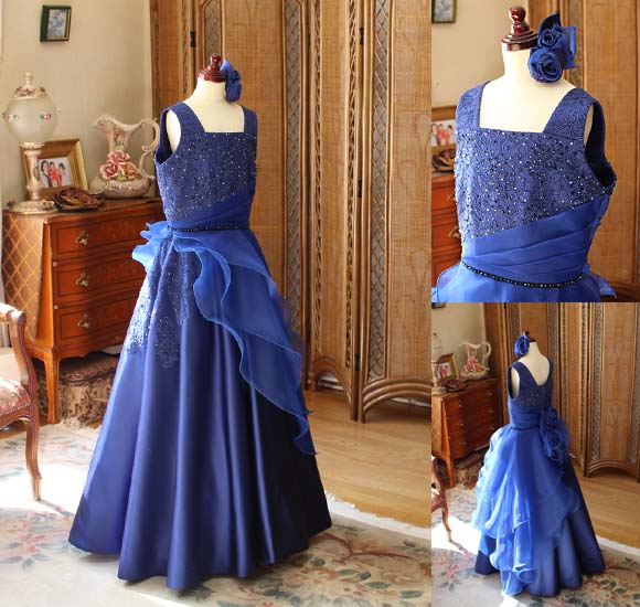 ヴァイオリン 入賞者披露演奏会ドレス ロイヤルブルー