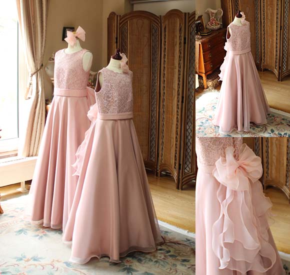 ドレスシルエット 姉妹でデザインを合わせて制作