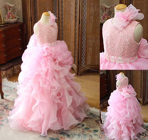 ピアノ コンチェルトドレス ミックスピンク オーダーメイド