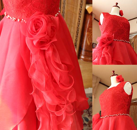 豪華な薔薇コサージュ トップスデザイン