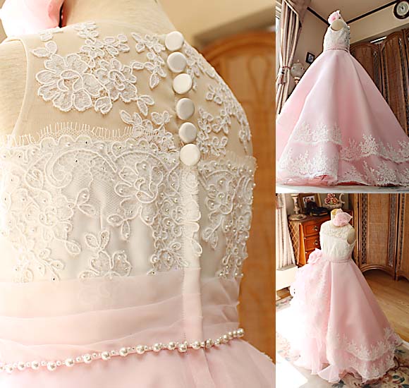 クルミボタンと繊細なリバレース ハンドメイド ビジュー