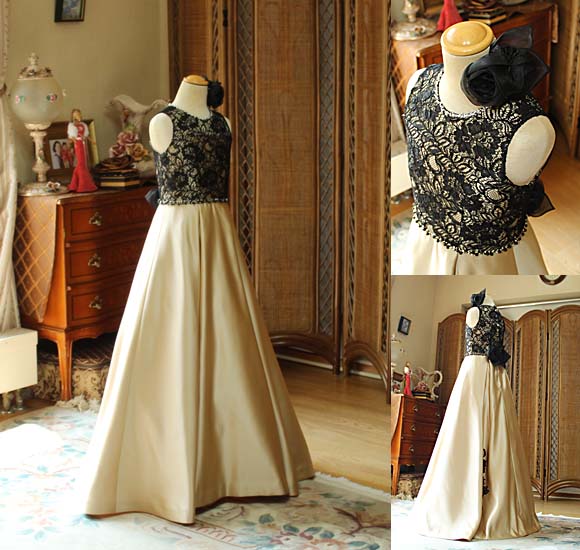 ピアノのコンクールドレス シャンパン オーダーメイド 千葉県