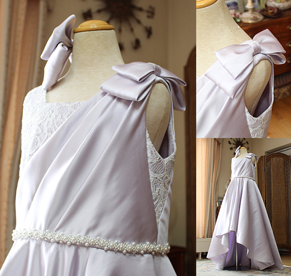 アシンメトリー ワンショルダー リボン トップス