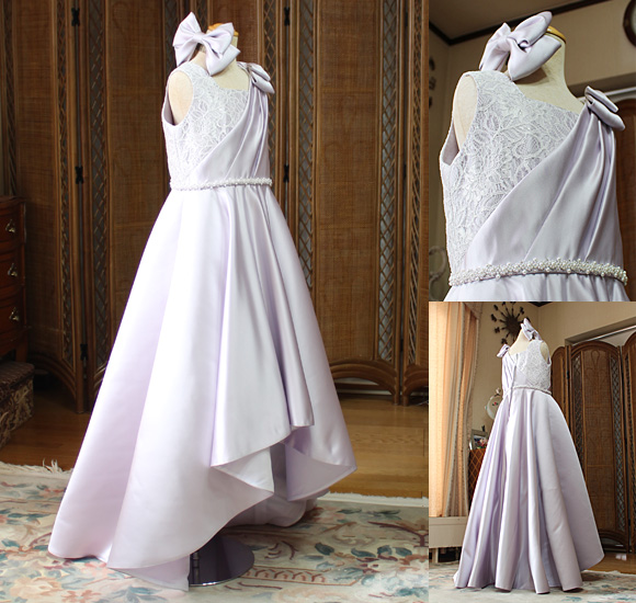 フィッシュテール ロングドレス ライトパープル オーダーメイド