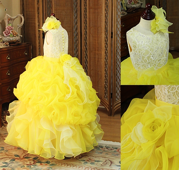 ベルラインスカート アシンメトリー ドレス